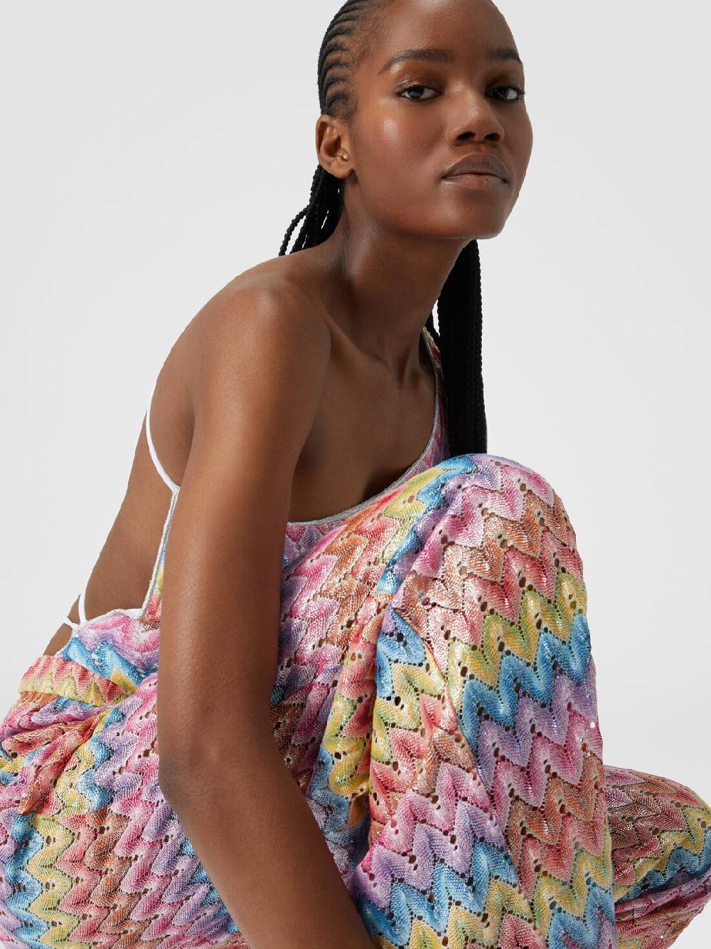 Missoni Pantaloni in pizzo di misto cotone spalmato Presa
