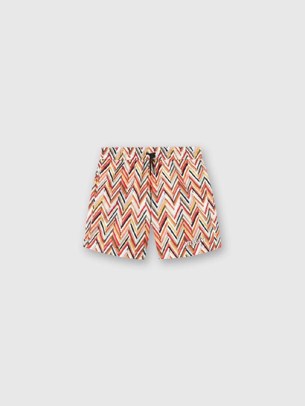 Missoni Boxer mare con pattern zig zag e logo In Vendita