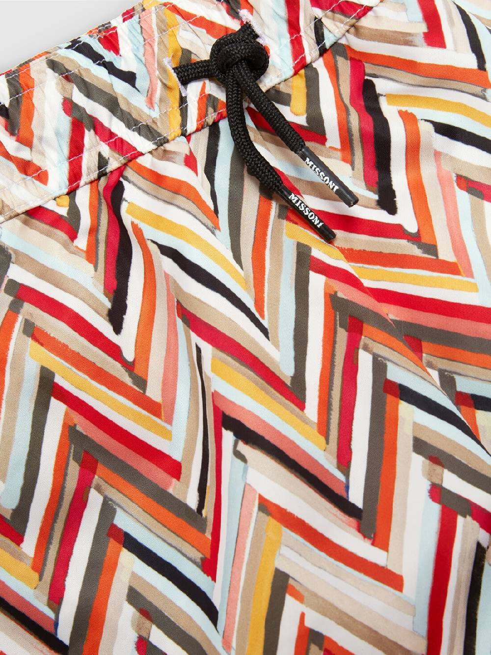 Missoni Boxer mare con pattern zig zag e logo In Vendita