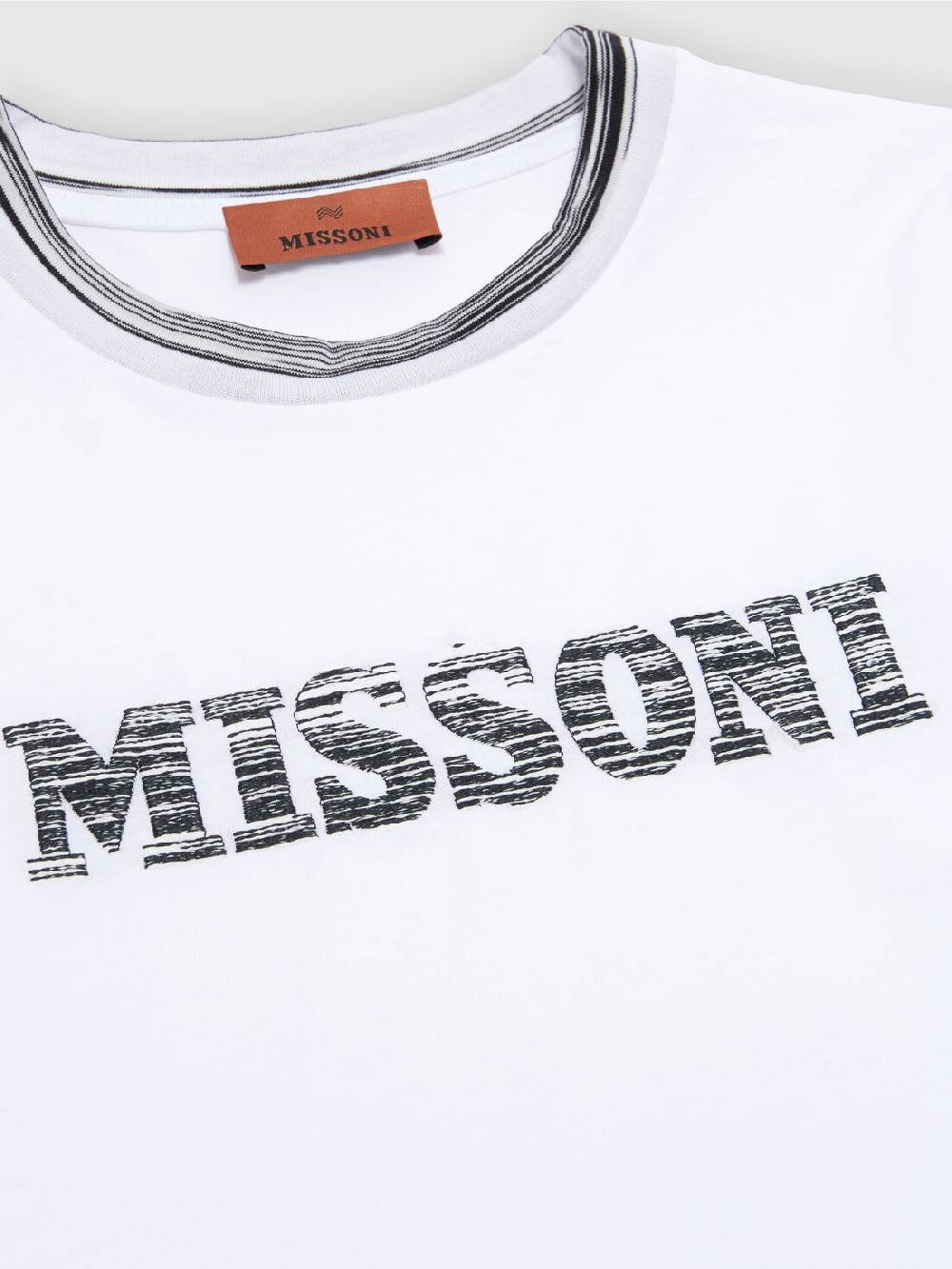 Missoni T-shirt in jersey di cotone con logo Offerte