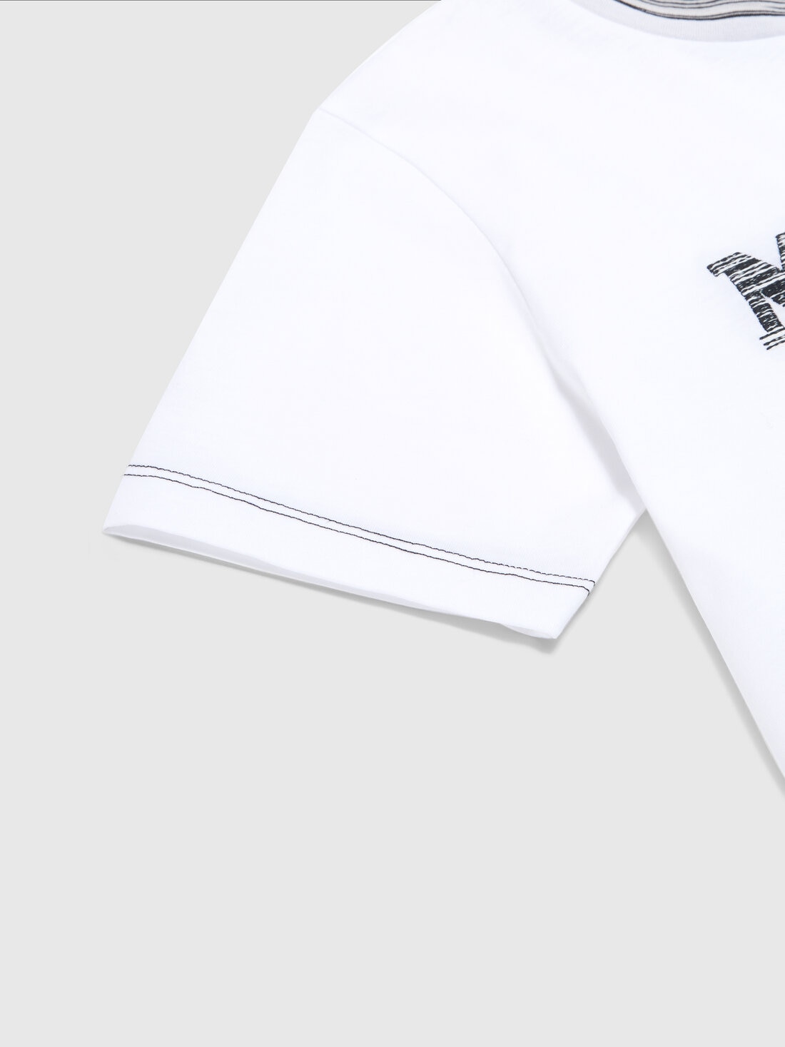 Missoni T-shirt in jersey di cotone con logo Offerte