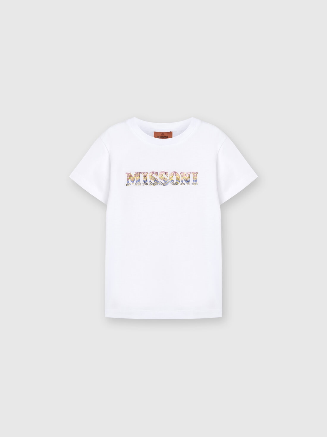 Missoni T-shirt in jersey di cotone con scritta logo chevron Hotsell
