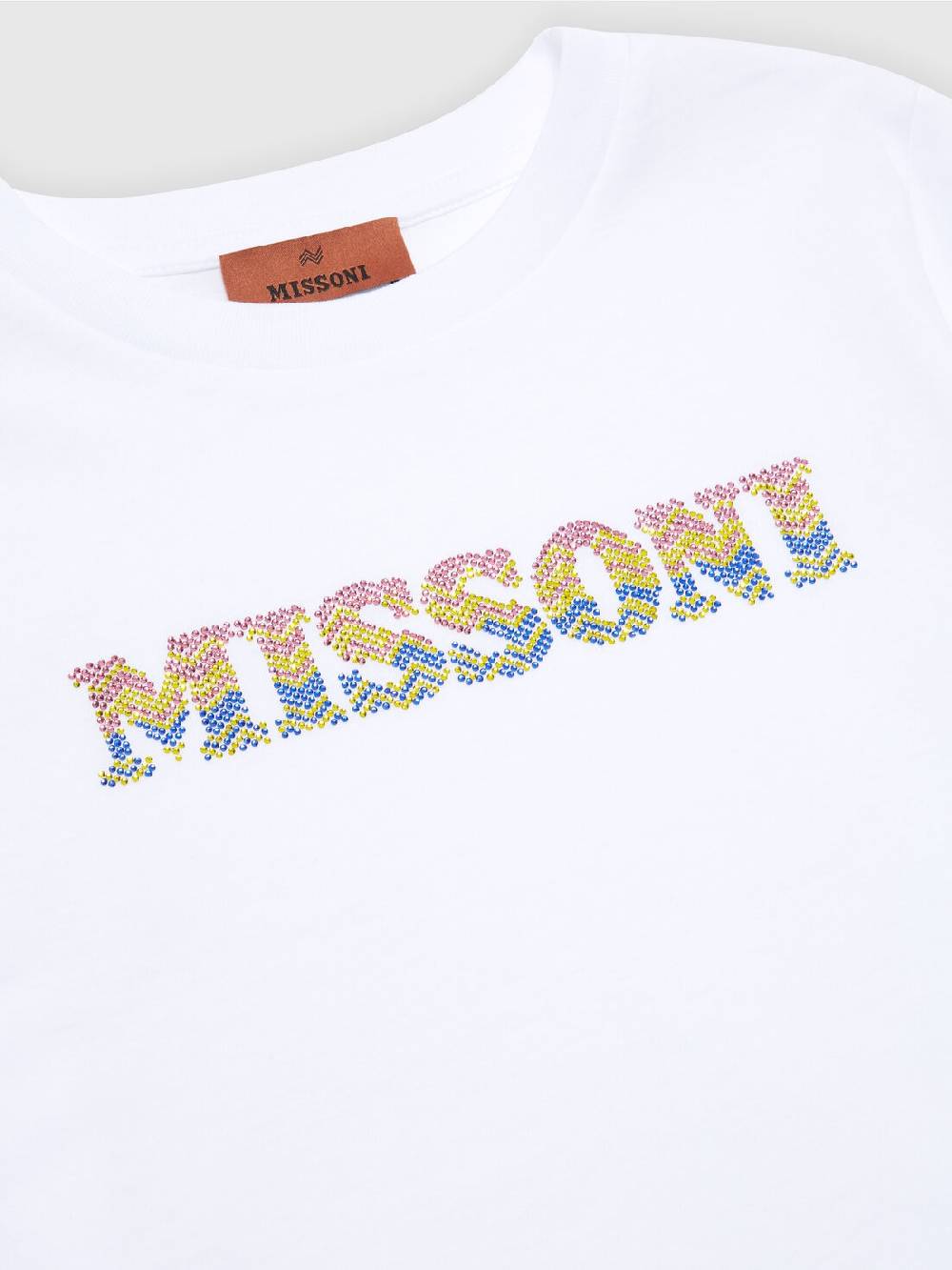 Missoni T-shirt in jersey di cotone con scritta logo chevron Hotsell
