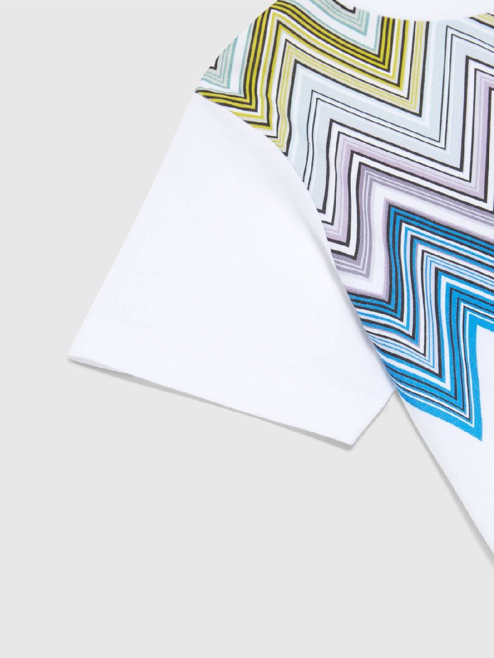 Missoni T-shirt a maniche corte in cotone con stampa chevron Saldi Di Fabbrica