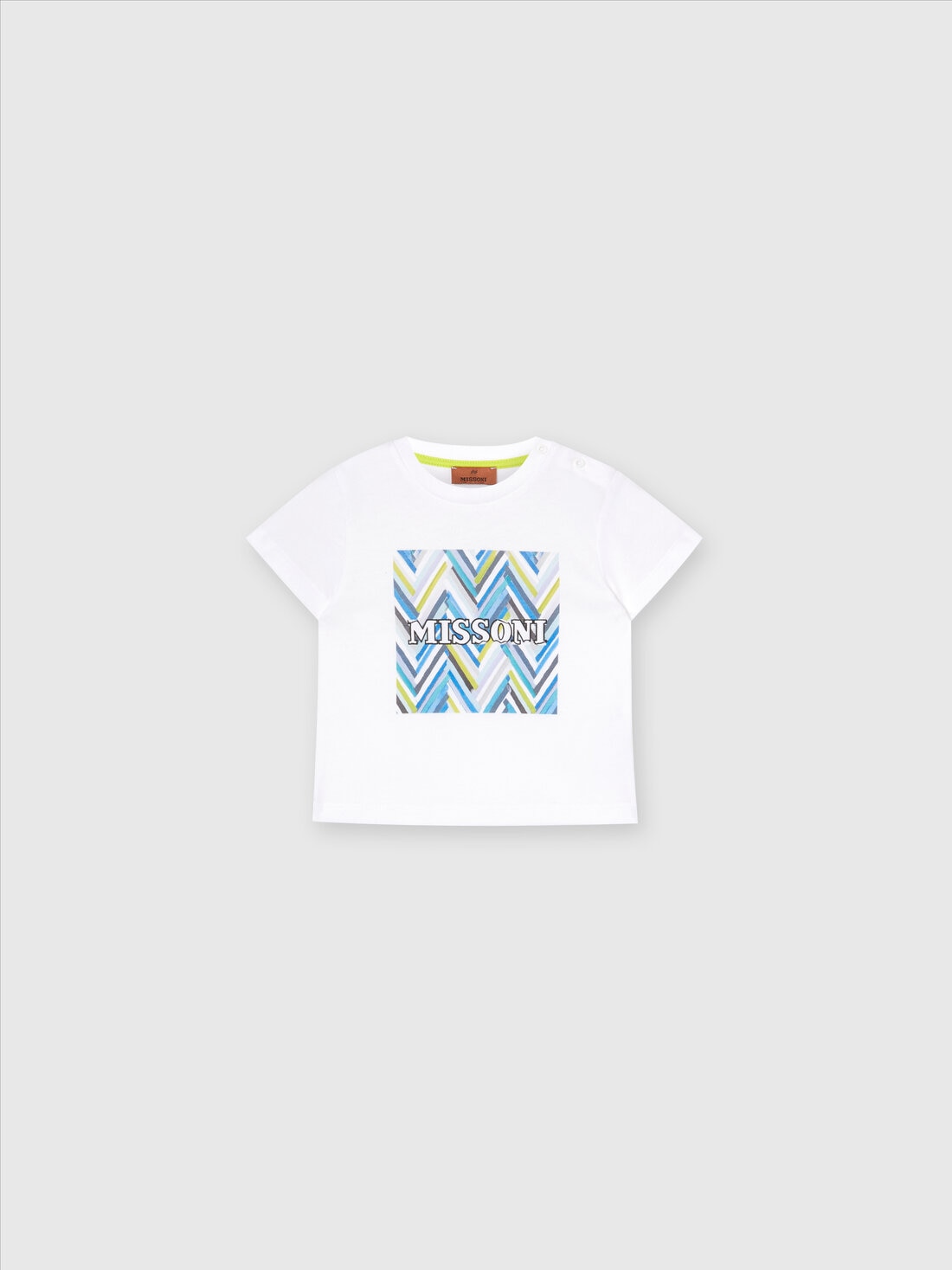 Missoni T-shirt in jersey di cotone con logo Vendite Flash