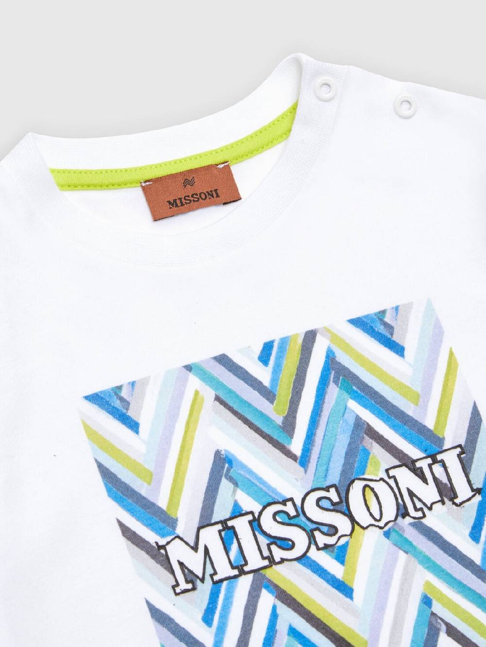Missoni T-shirt in jersey di cotone con logo Vendite Flash