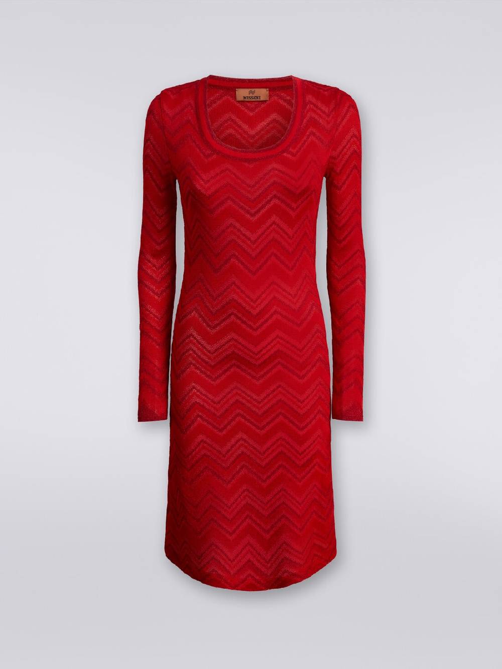 Missoni Abito in maglia zig zag tonale con lurex Moda