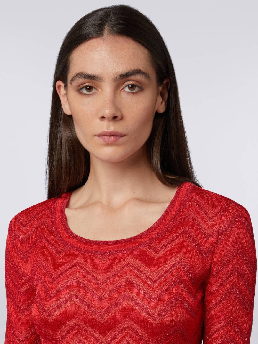 Missoni Abito in maglia zig zag tonale con lurex Moda