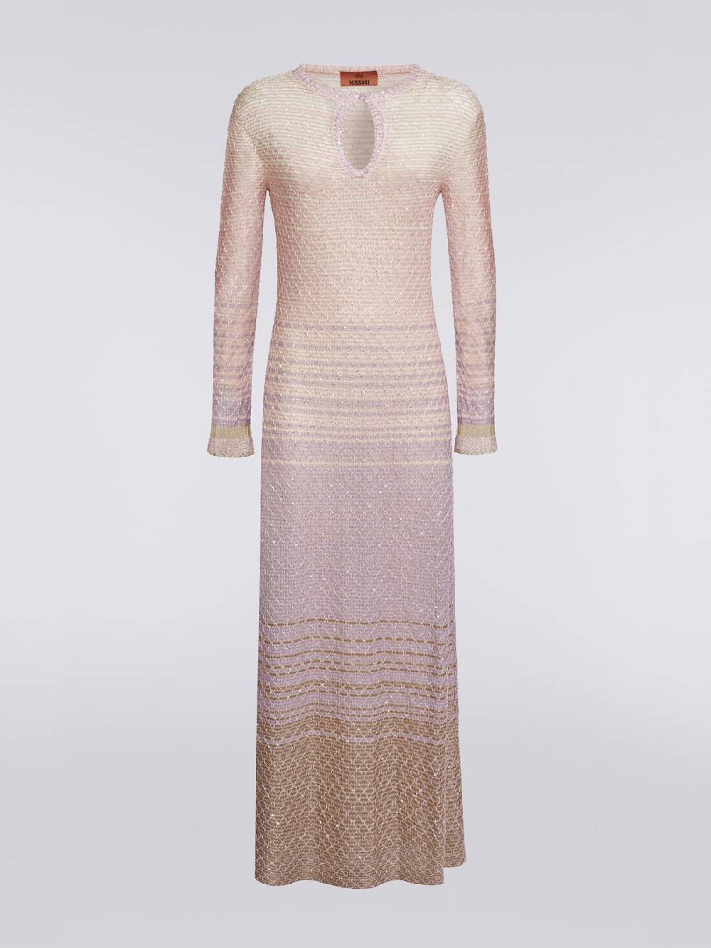 Missoni Abito lungo in maglia dégradé con paillettes 2025