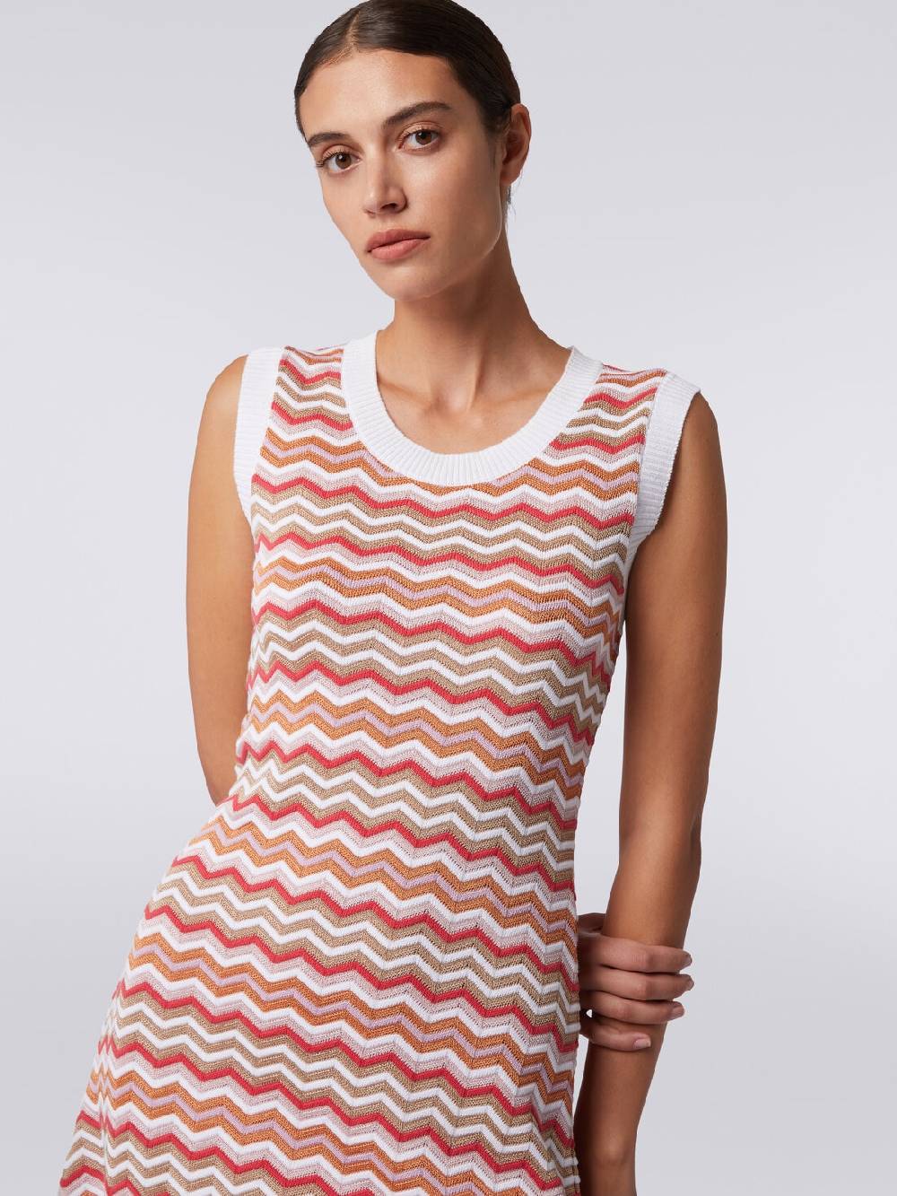 Missoni Abito senza maniche in maglia zig zag Spedizione Gratuita
