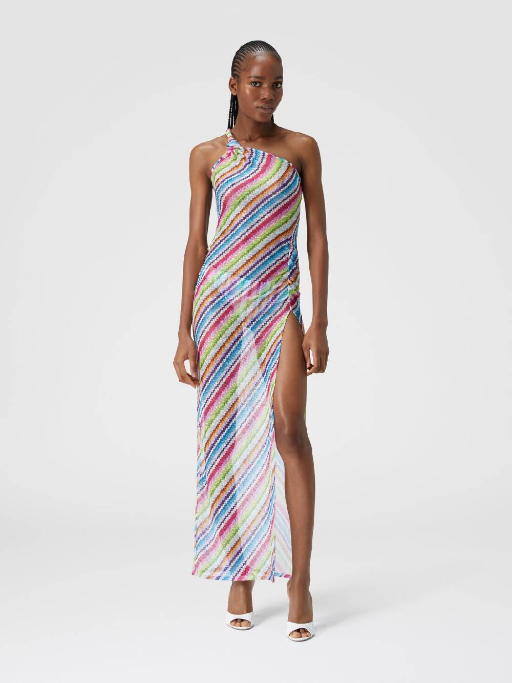 Missoni Abito copricostume stampa zig zag con scollatura a nodo Qualità Garantita