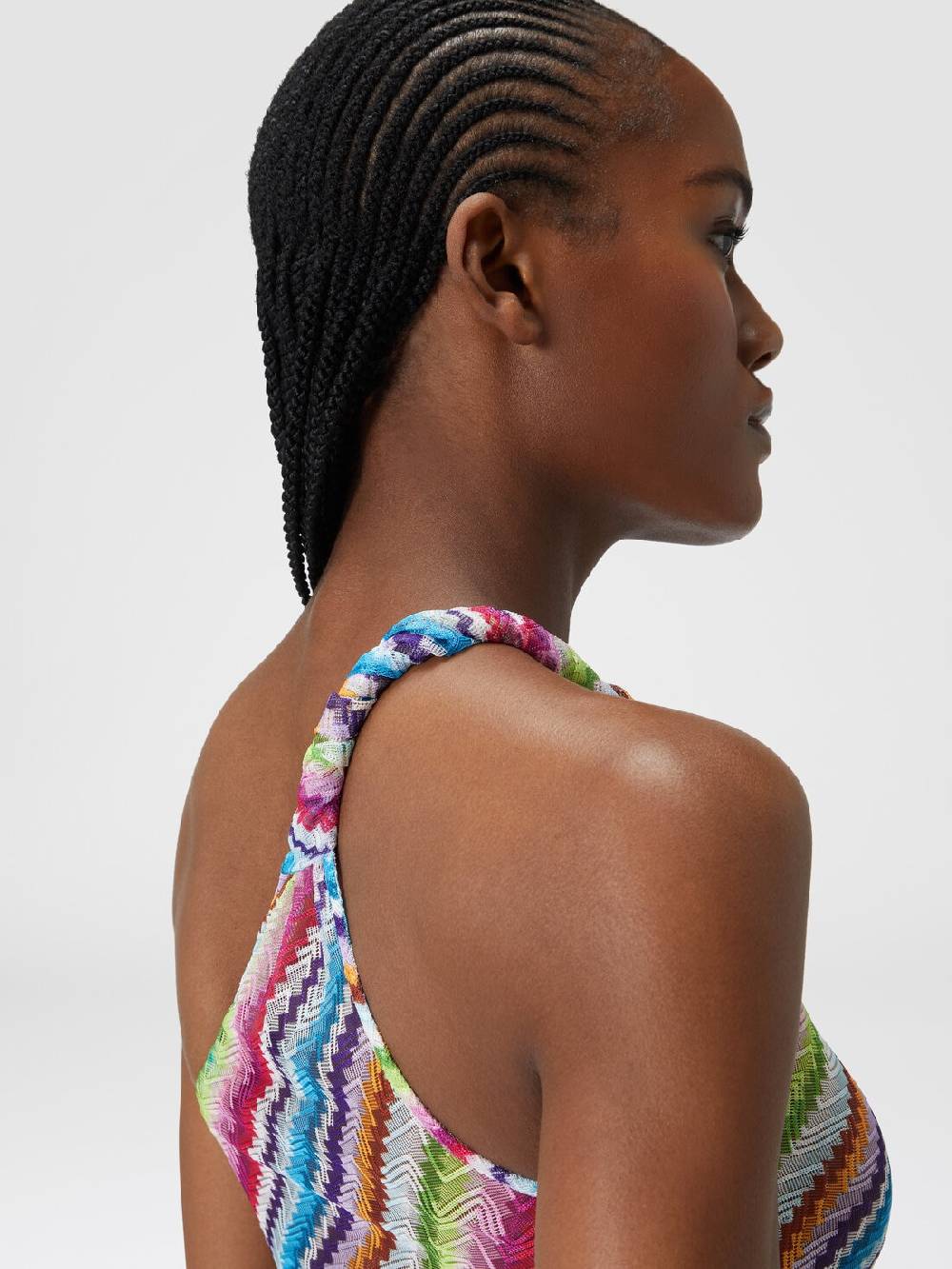 Missoni Abito copricostume stampa zig zag con scollatura a nodo Qualità Garantita