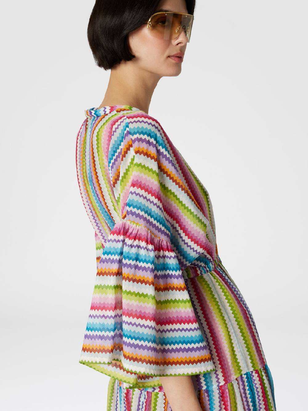 Missoni Abito copricostume lungo a balze stampa zig zag Negozi Online