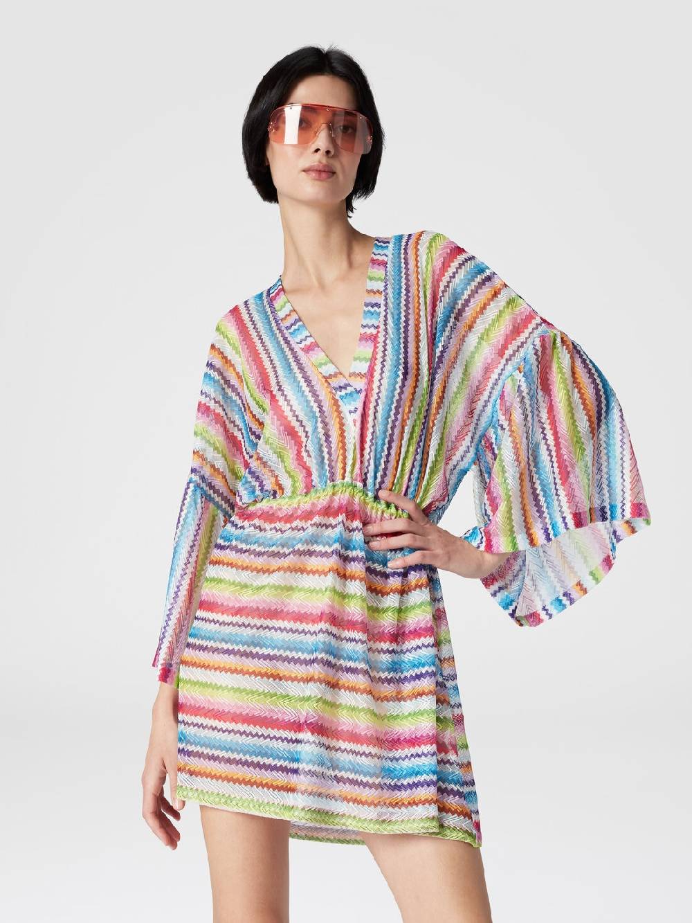 Missoni Caftano copricostume corto stampa zig zag Acquista Ora