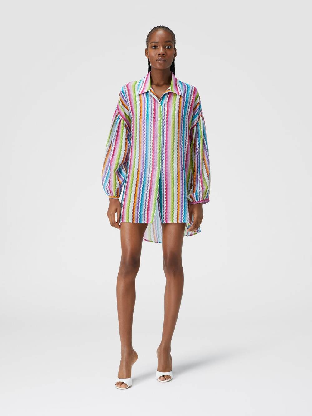 Missoni Camicia oversize in seta e cotone stampata Consegna Veloce