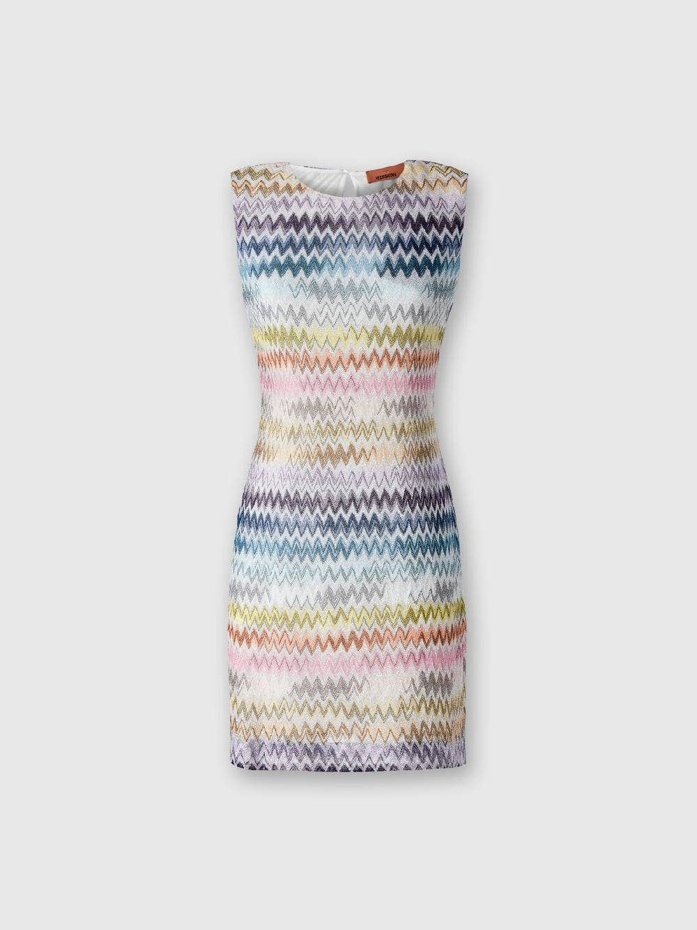 Missoni Mini-abito senza maniche in viscosa zig zag lamé Promozione Limitata