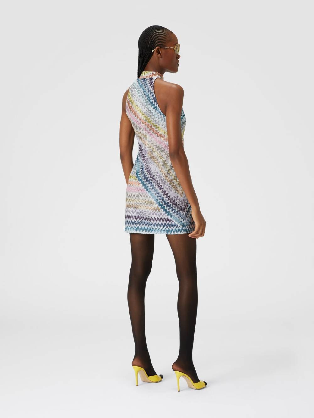 Missoni Mini-abito senza maniche in viscosa zig zag lamé Fino Al -60%