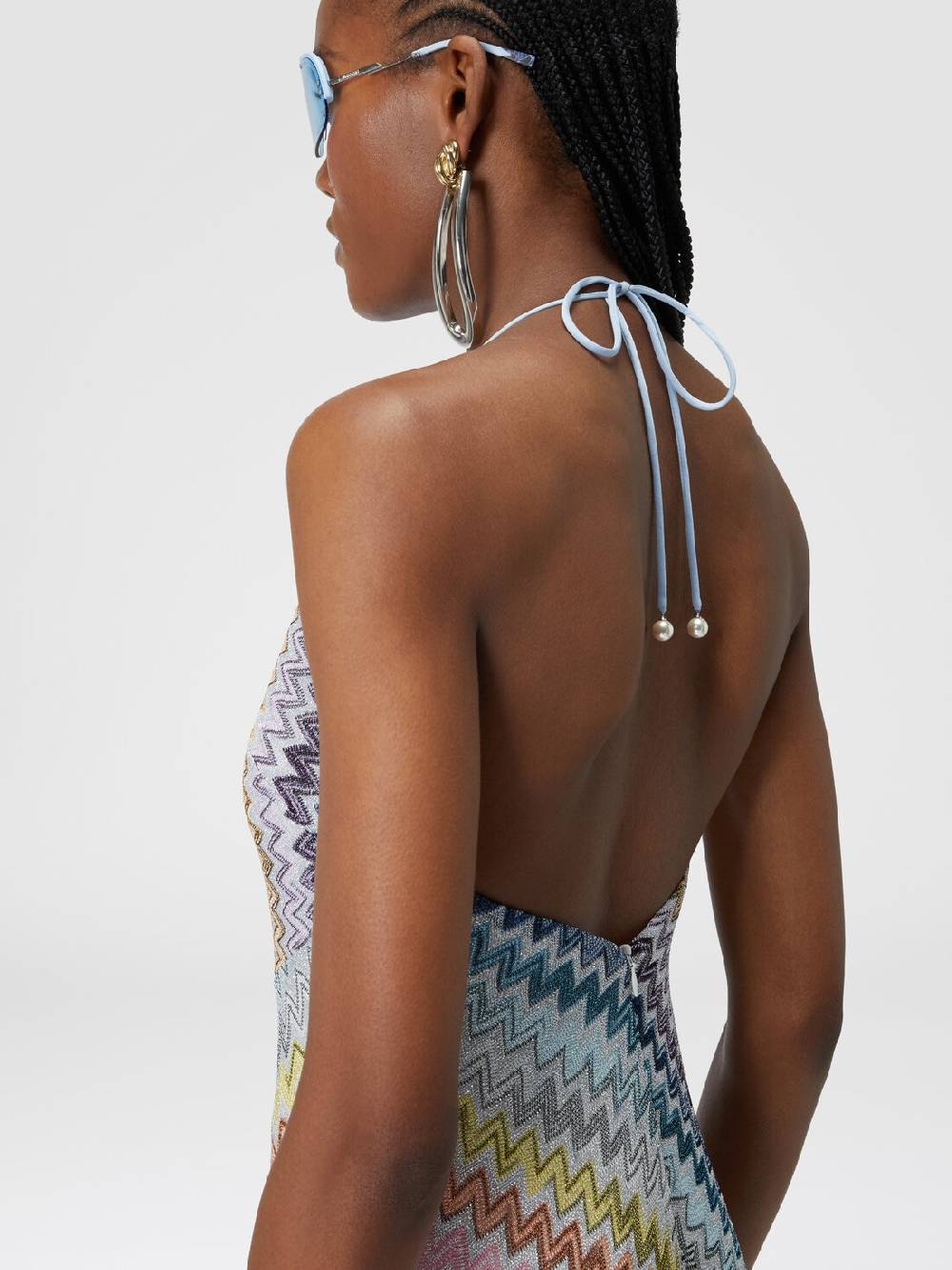 Missoni Slip dress con laccetto sul collo e applicazioni in perle Shopping Online