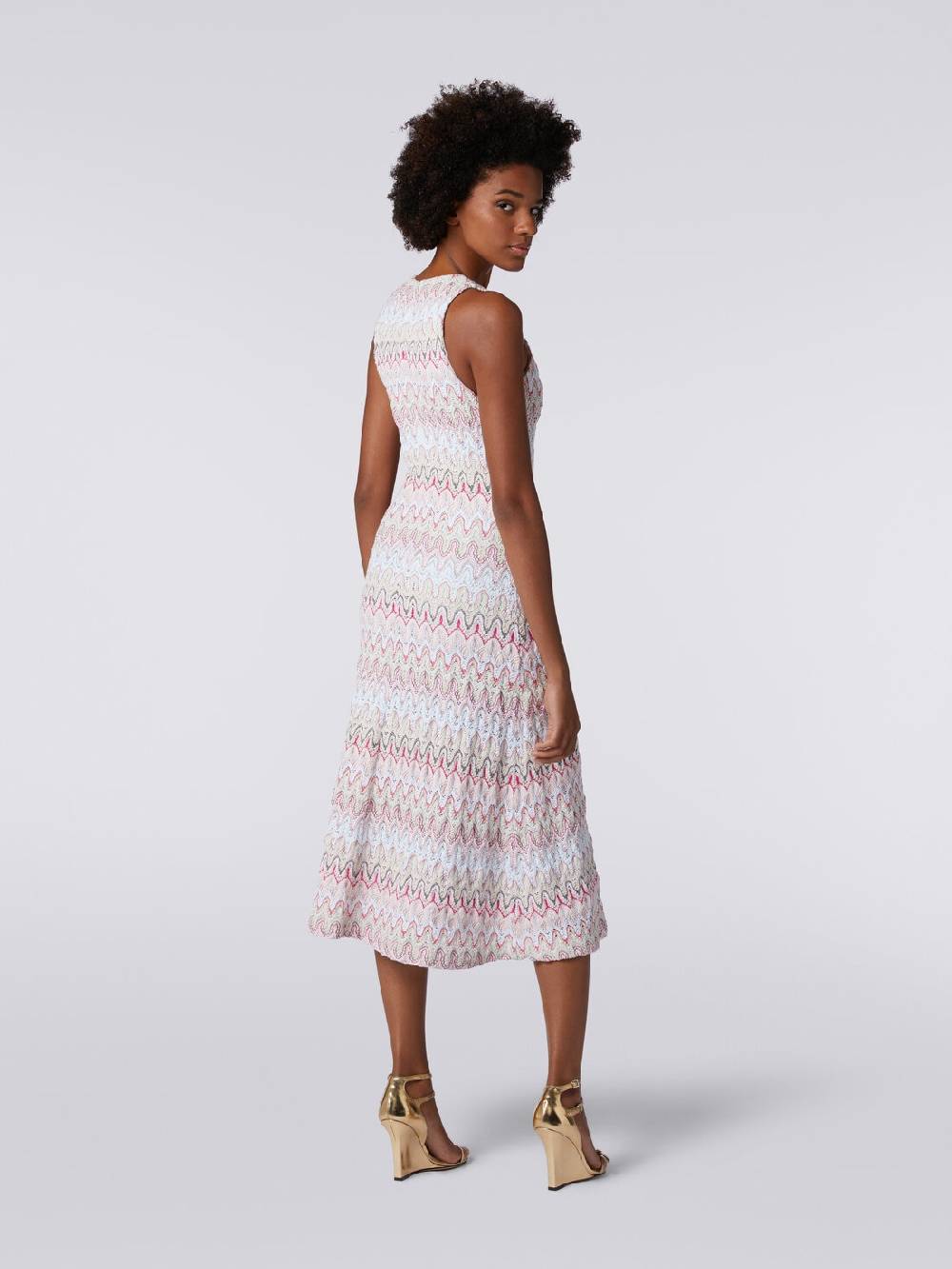 Missoni Abito con scollatura a V in misto viscosa motivo a onde Convenienza