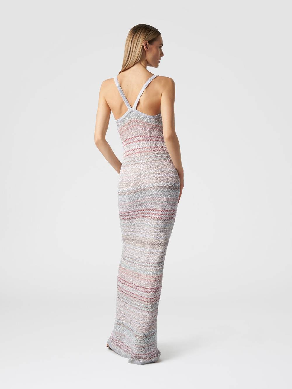 Missoni Abito lungo in maglia zig zag con trama effetto uncinetto Novità