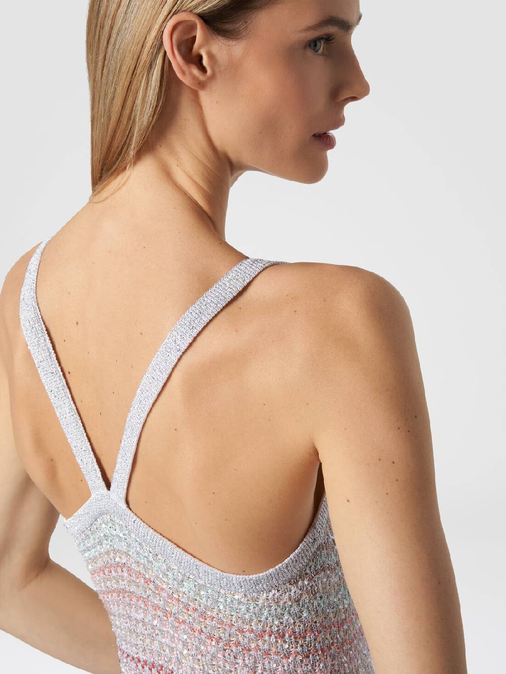 Missoni Abito lungo in maglia zig zag con trama effetto uncinetto Novità