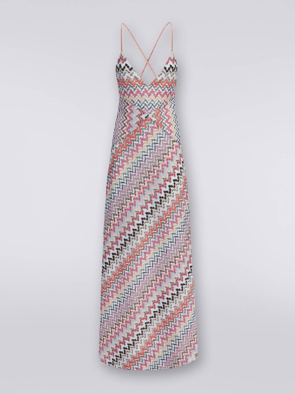 Missoni Abito lungo in misto viscosa patchwork con lurex Offerta