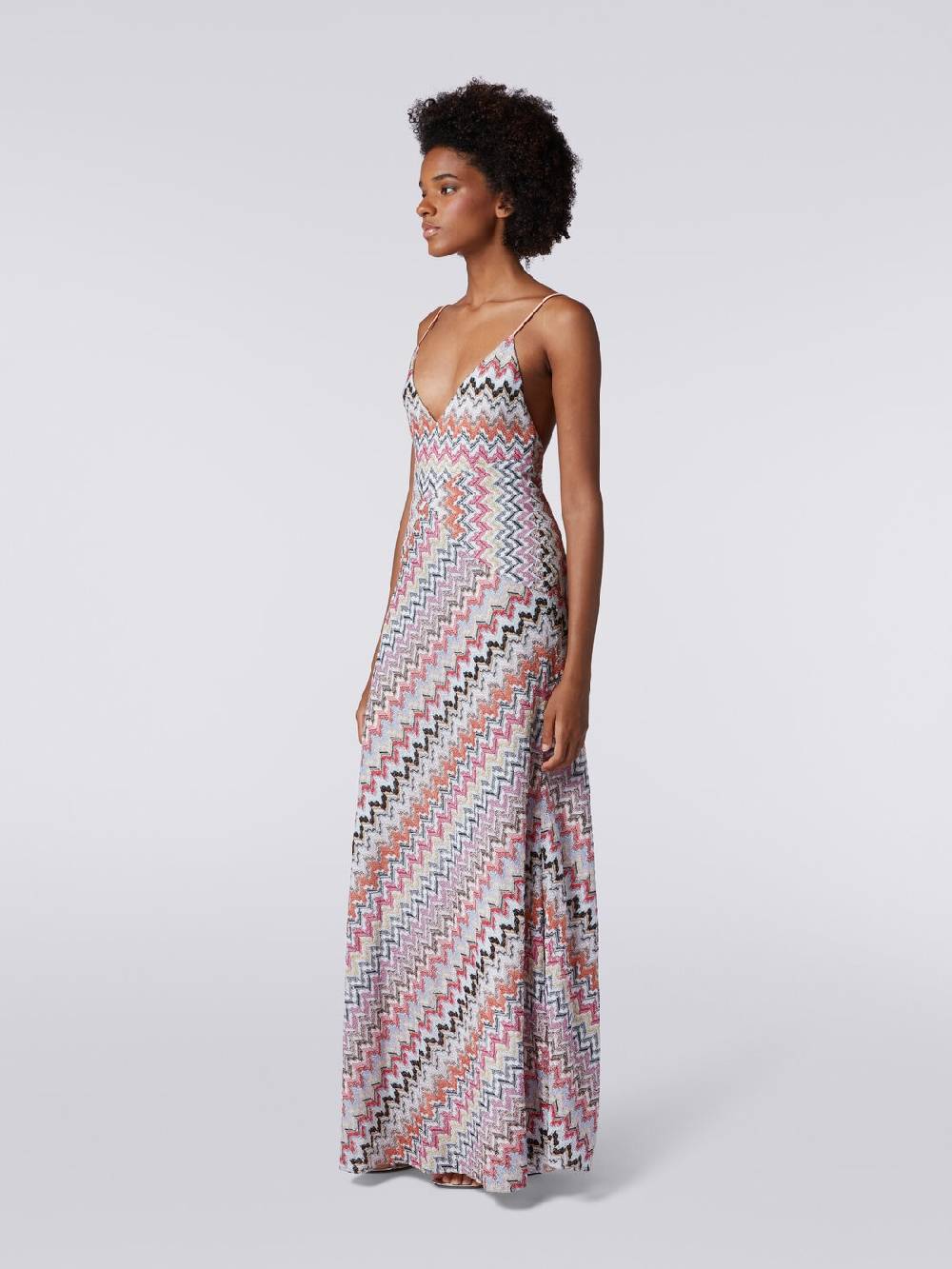 Missoni Abito lungo in misto viscosa patchwork con lurex Offerta