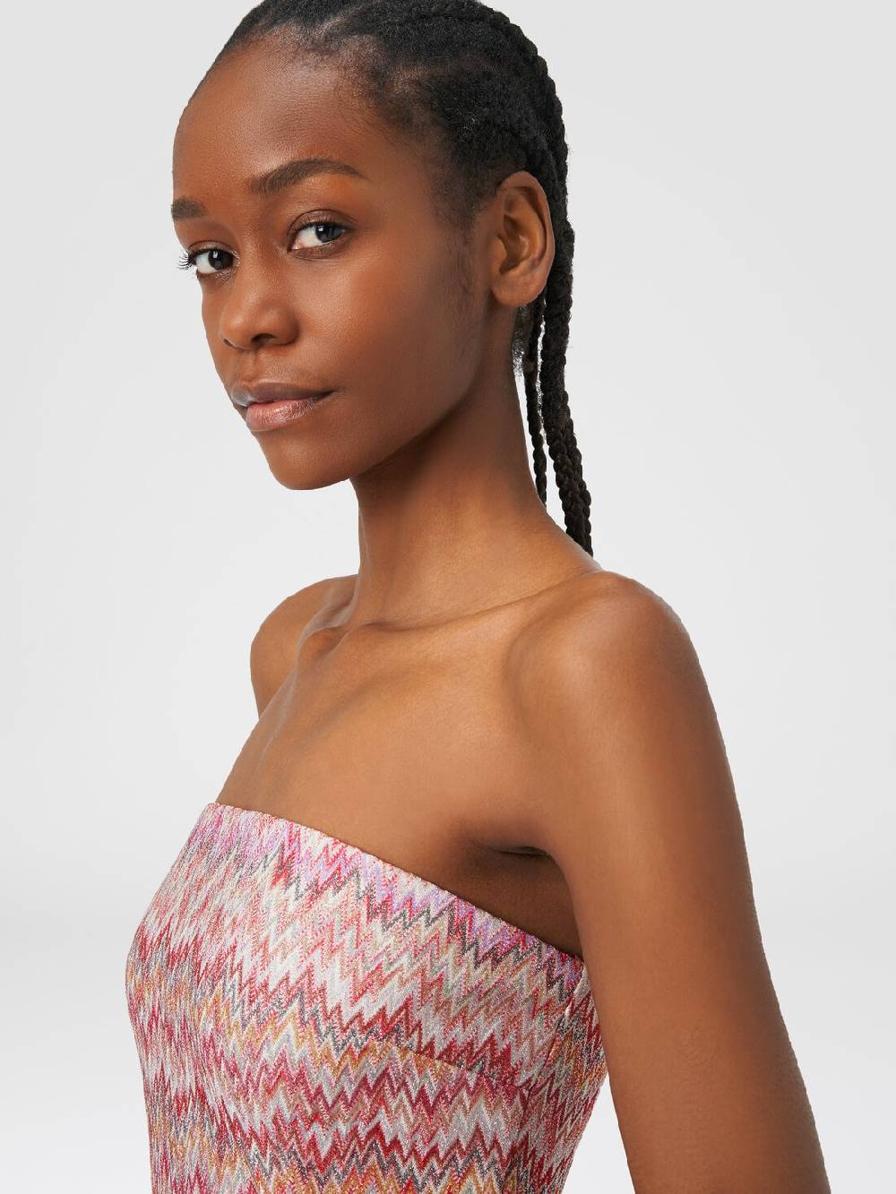 Missoni Mini-abito in viscosa lamé chevron Economico