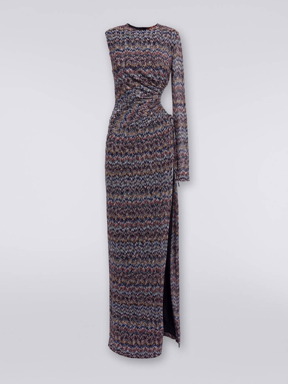 Missoni Abito lungo monospalla con dettaglio cut-out e spacco Online