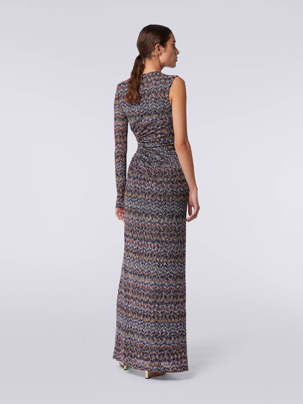 Missoni Abito lungo monospalla con dettaglio cut-out e spacco Online