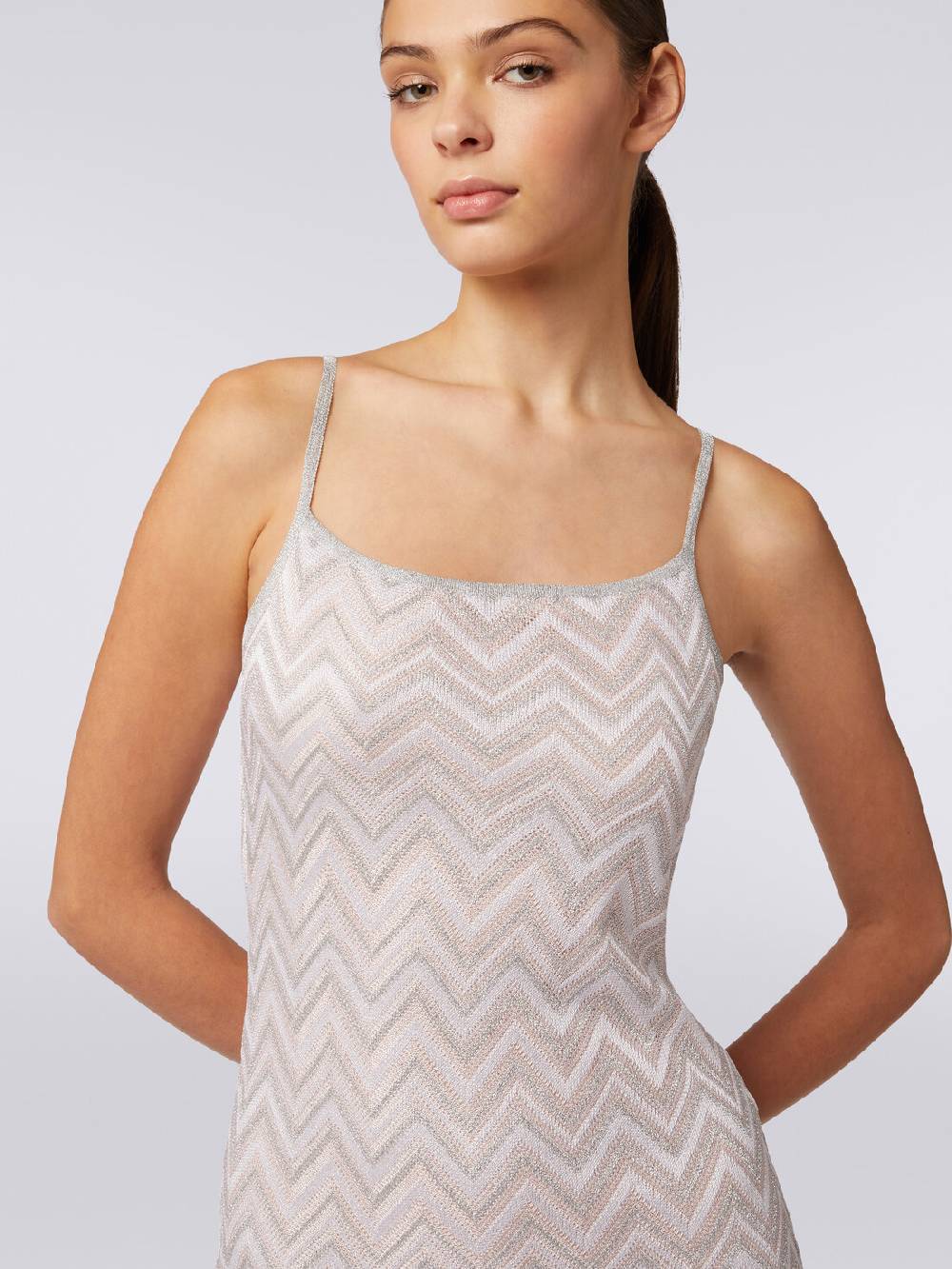 Missoni Abito lungo senza maniche in viscosa lamé zig zag Outlet