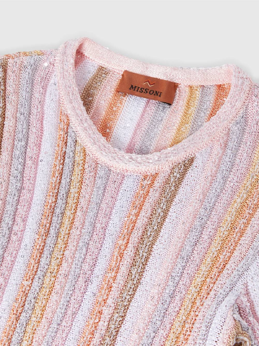 Missoni Abito a maniche corte in maglia di viscosa plissée Vendita Calda
