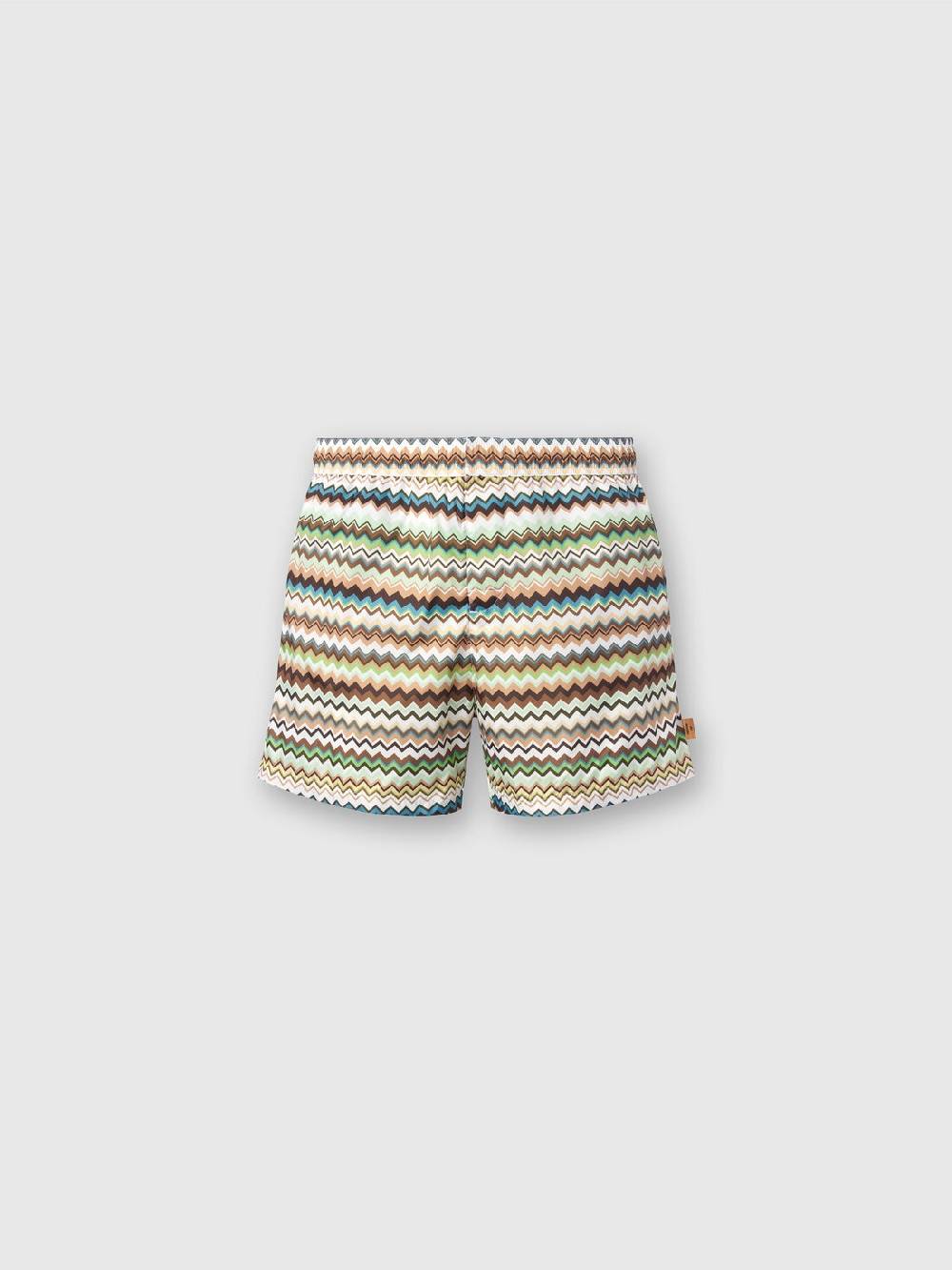 Missoni Boxer mare in nylon stampa zig zag Italy