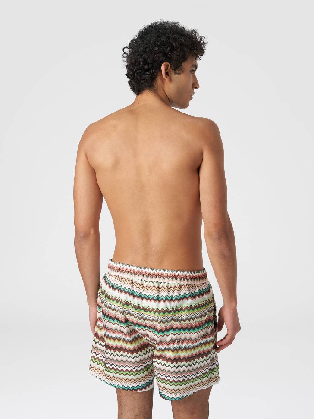 Missoni Boxer mare in nylon stampa zig zag Italy