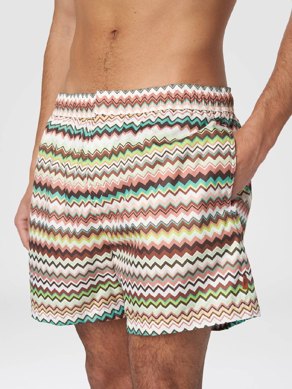 Missoni Boxer mare in nylon stampa zig zag Italy