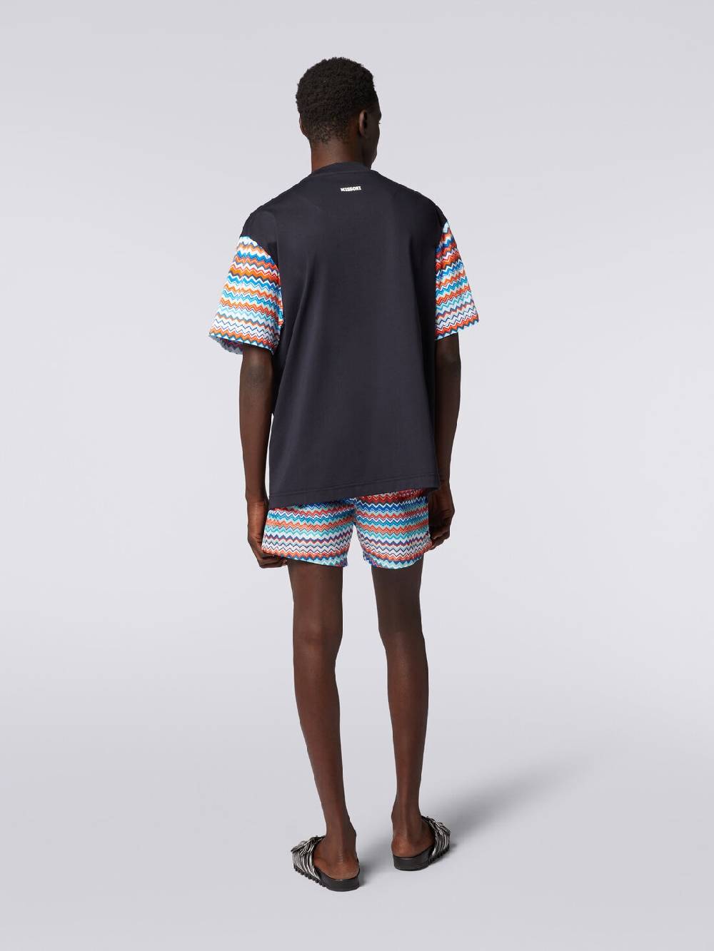 Missoni T-shirt oversize in cotone con inserti zig zag 2025