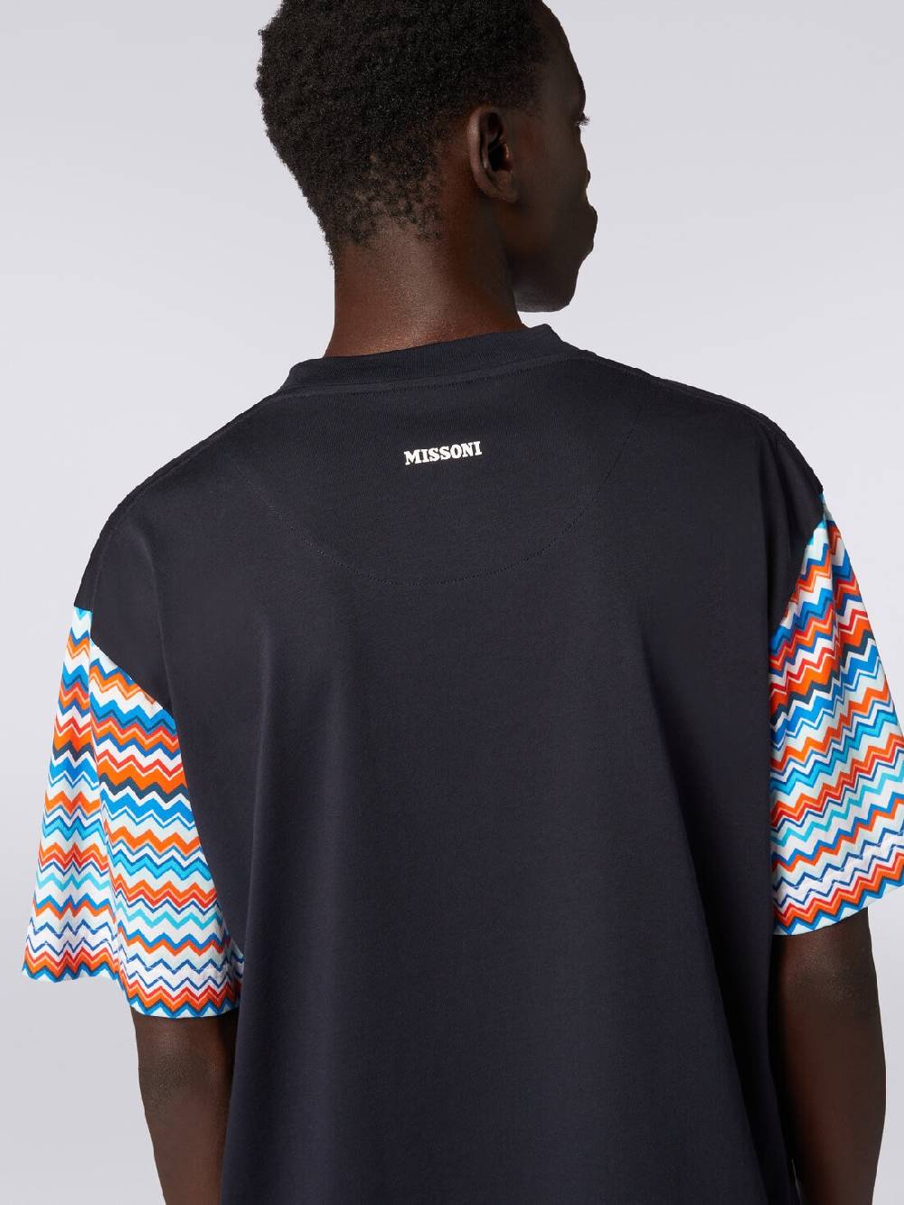 Missoni T-shirt oversize in cotone con inserti zig zag 2025