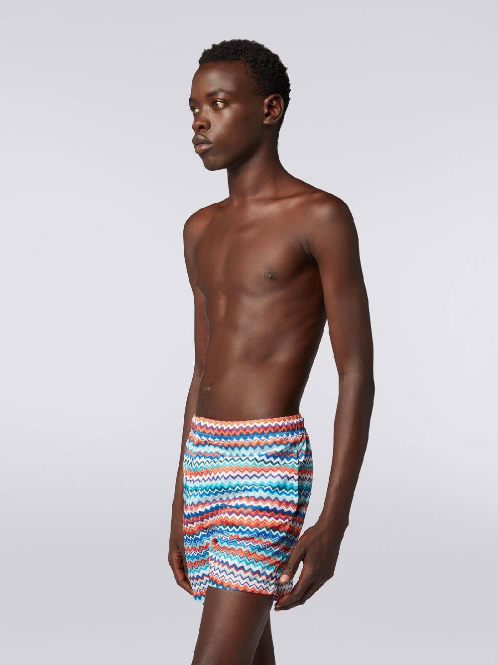 Missoni Boxer mare in nylon stampa zig zag In Linea