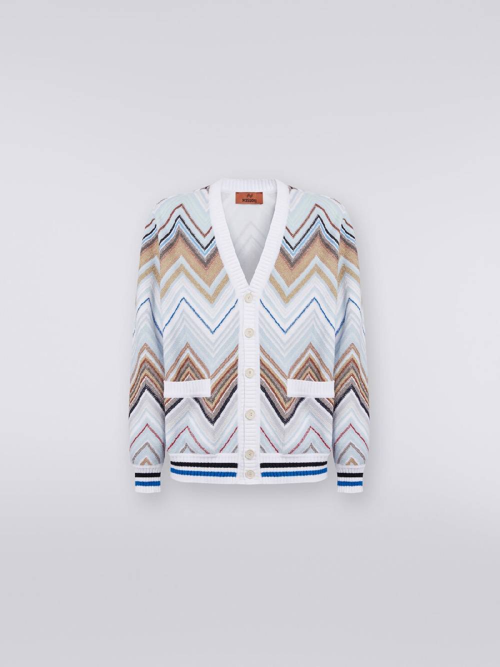 Missoni Cardigan in misto cotone chevron Vendita