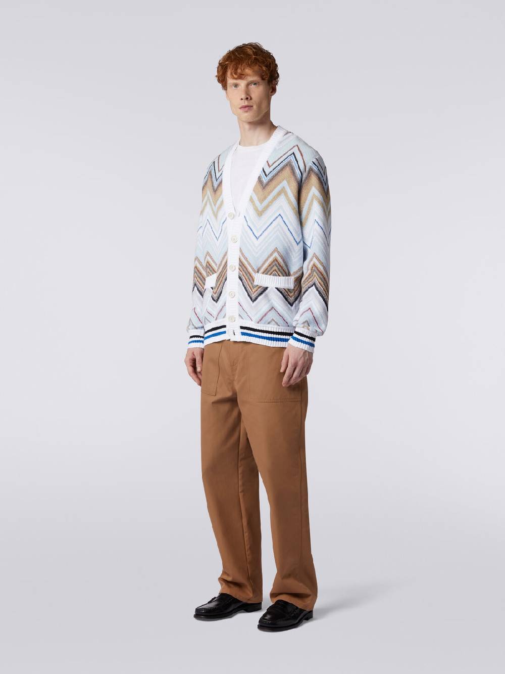 Missoni Cardigan in misto cotone chevron Vendita