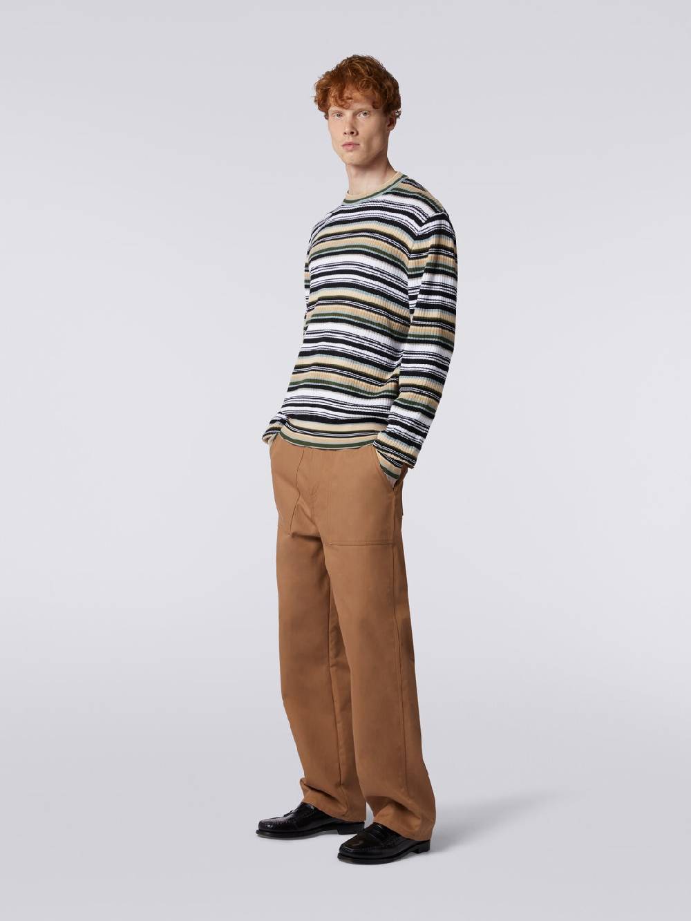 Missoni Pullover girocollo in cotone a righe Promozione