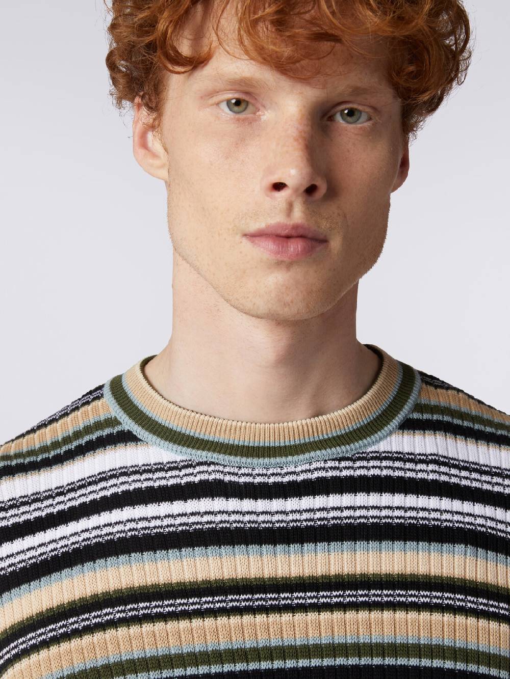 Missoni Pullover girocollo in cotone a righe Promozione