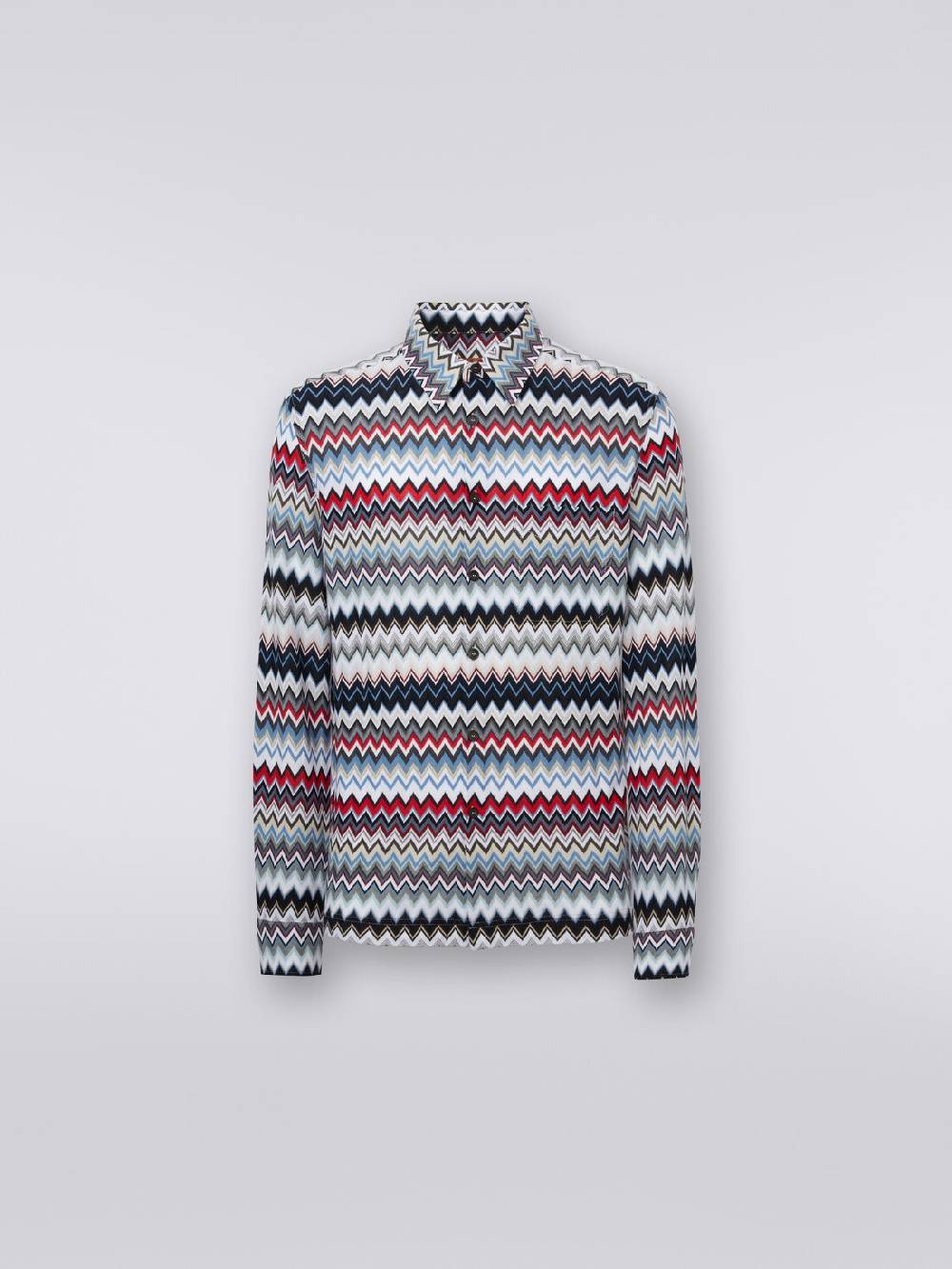 Missoni Camicia a maniche lunghe in cotone zig zag Spedizione Gratuita