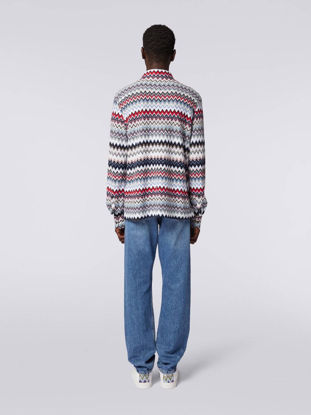 Missoni Camicia a maniche lunghe in cotone zig zag Spedizione Gratuita