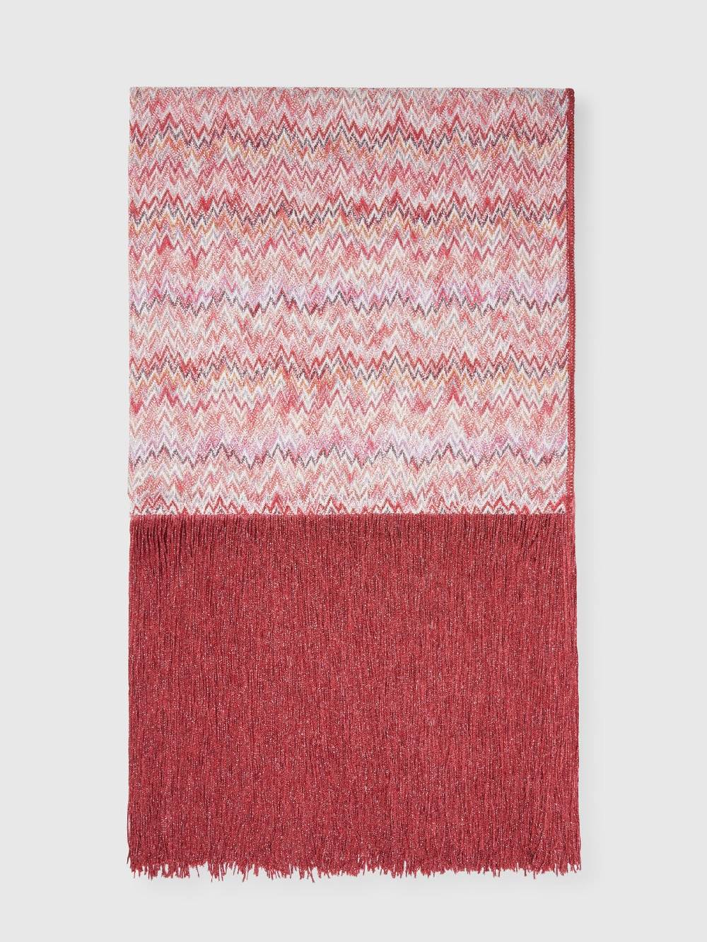 Missoni Stola in viscosa lamé chevron con frange Promozione Limitata