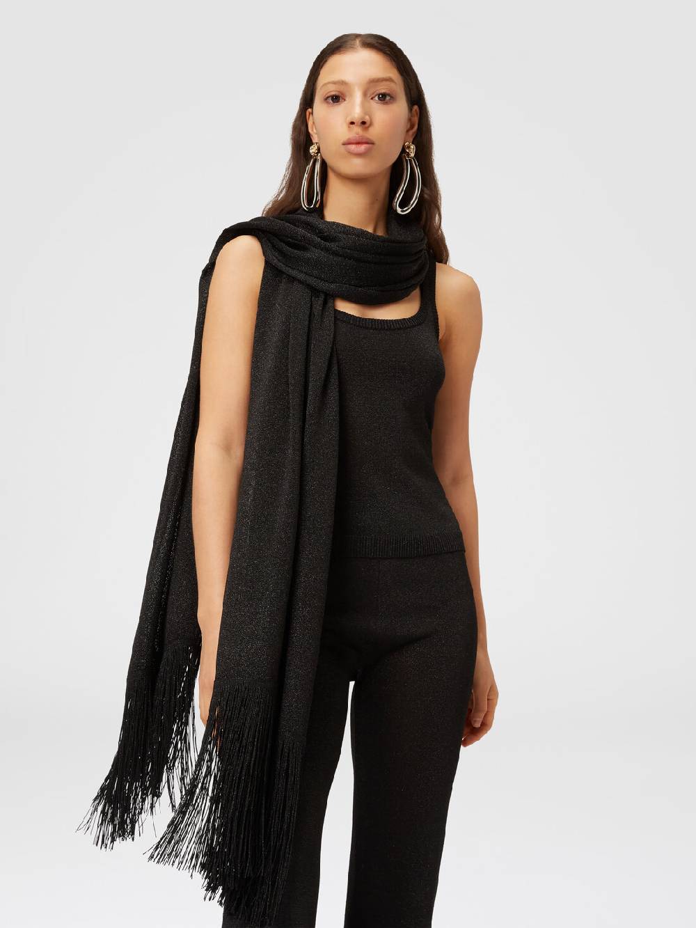 Missoni Stola in maglia di viscosa e nylon con frange Shopping Online