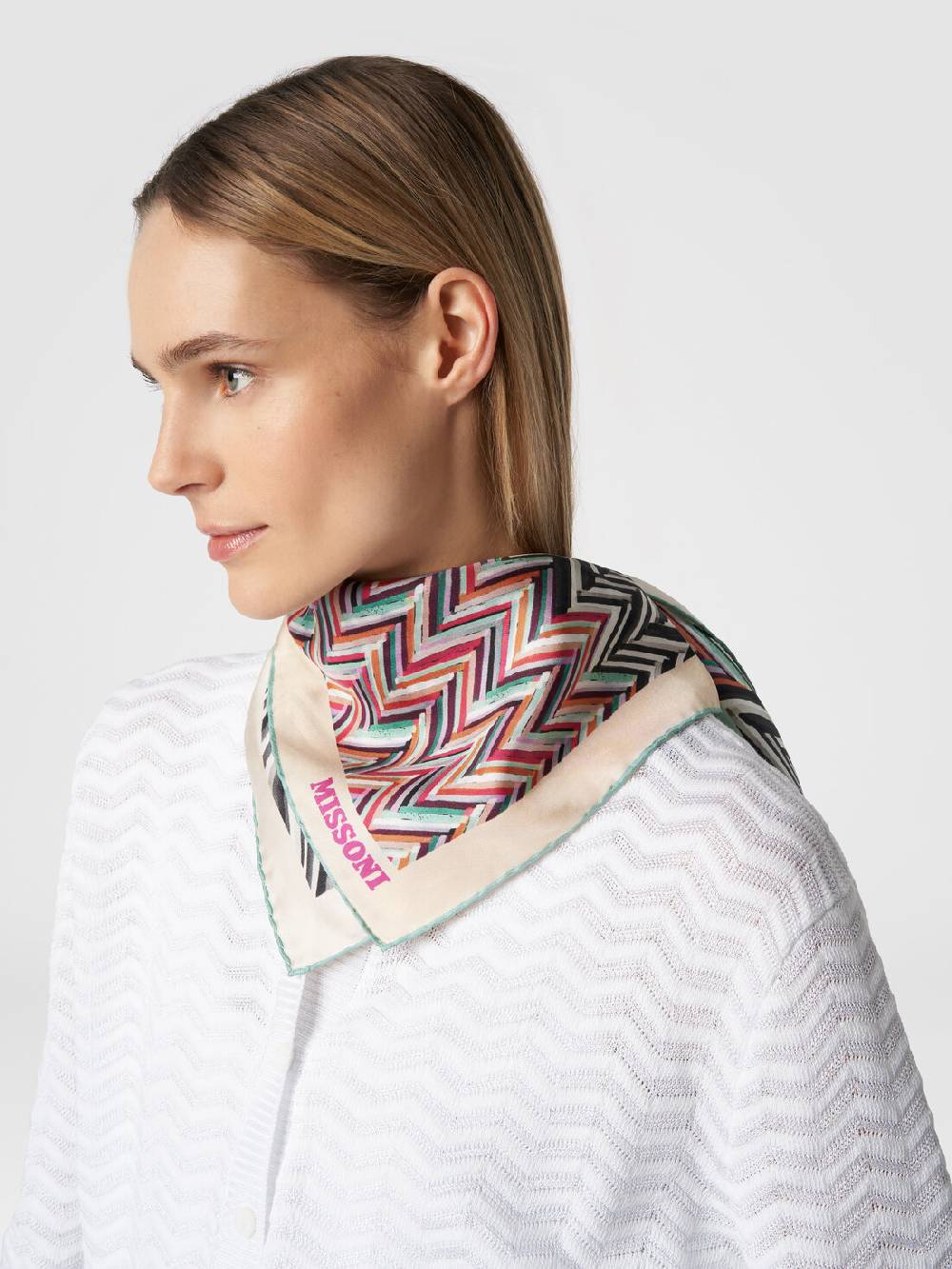 Missoni Foulard in seta con multilavorazione Prezzo Ridotto