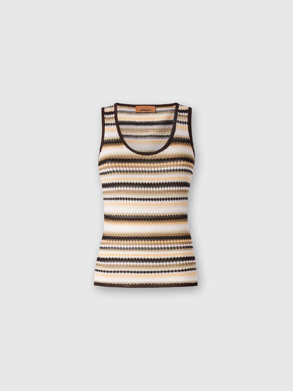 Missoni Canottiera rigata in cotone e viscosa Presa