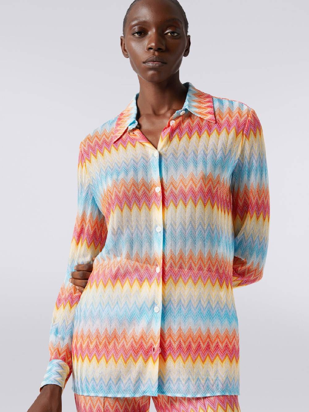 Missoni Camicia in maglia di viscosa chevron Economico