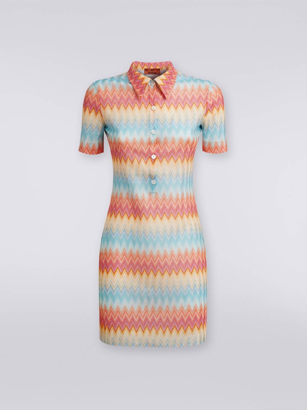 Missoni Mini-abito modello polo in viscosa zig zag Offerte